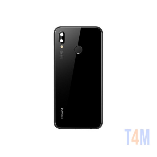 TAMPA TRASEIRA COM CÂMERA DE VIDRO E FLEX DE IMPRESSÃO DIGITAL HUAWEI P20 LITE PRETO